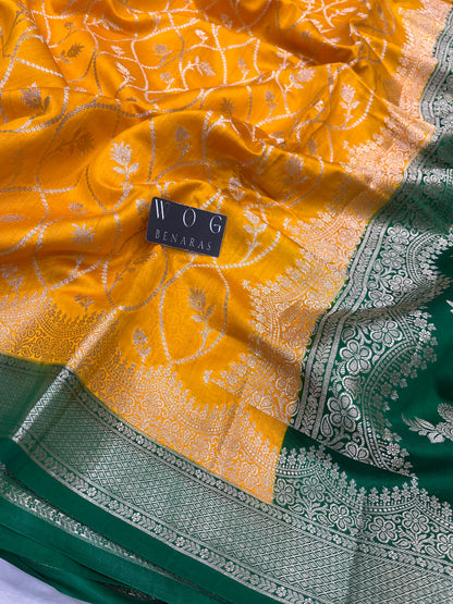 Pure Chiniya Ghatchola In Gold and Green