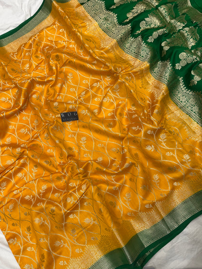 Pure Chiniya Ghatchola In Gold and Green