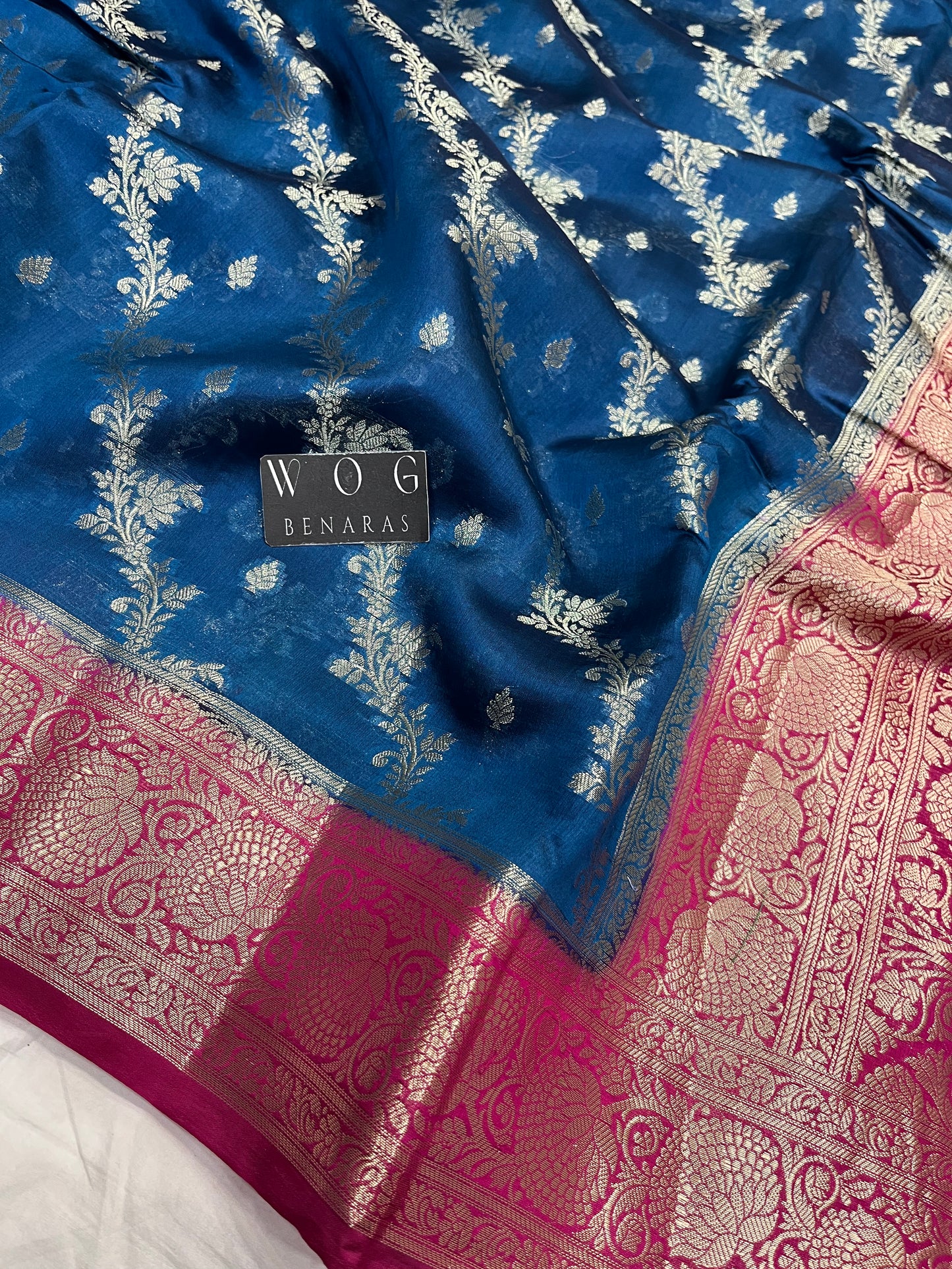 Pure Dupiyan Silk In German Blue