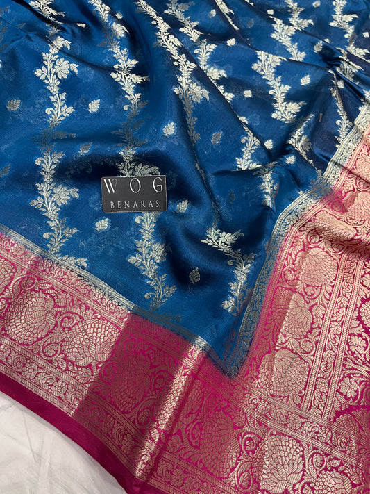 Pure Dupiyan Silk In German Blue