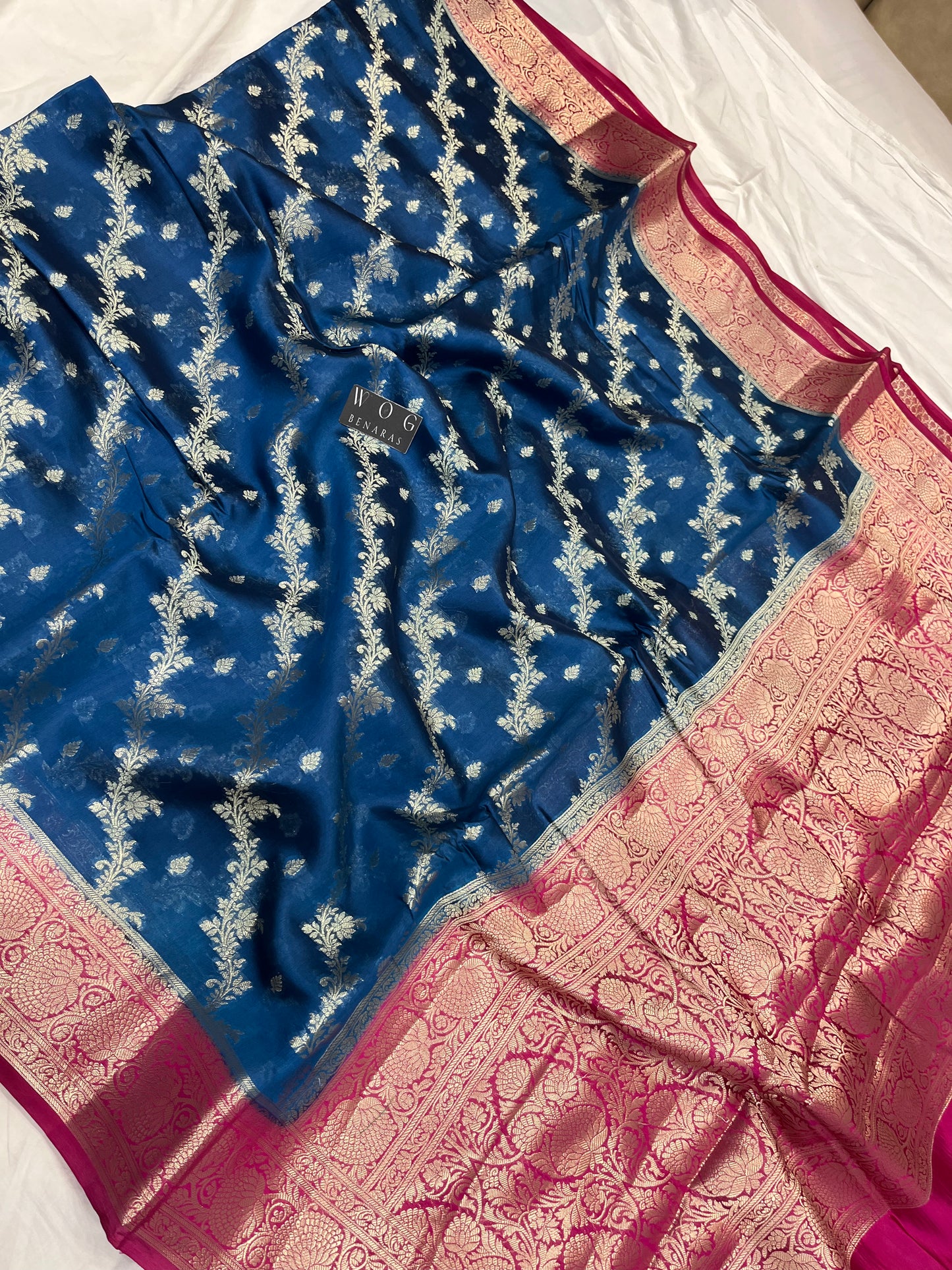 Pure Dupiyan Silk In German Blue