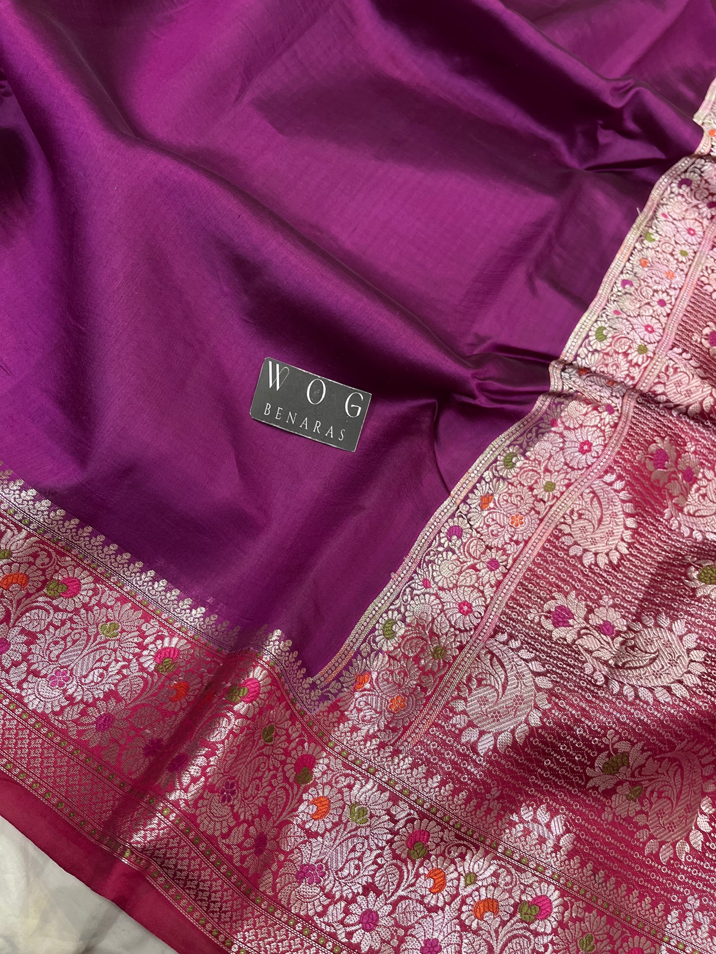 Pure Dupiyan Silk In Mergenta colour