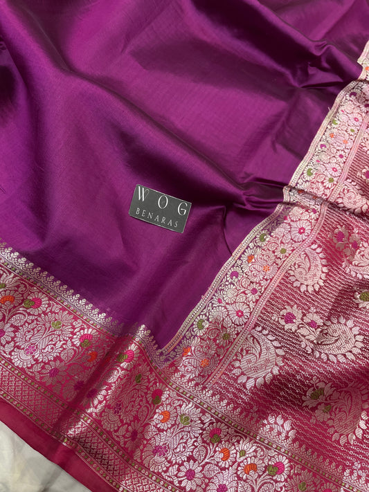 Pure Dupiyan Silk In Mergenta colour