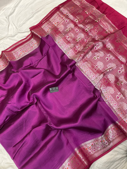 Pure Dupiyan Silk In Mergenta colour