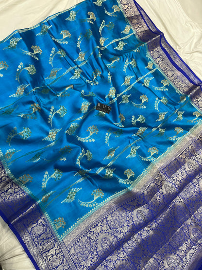 Pure Dupiyan Meenakari Buta In Blue