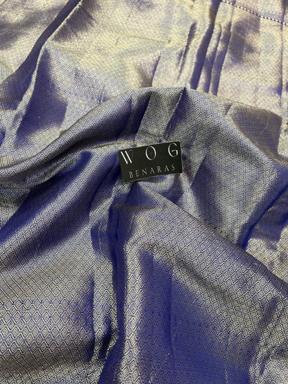 Pure Dupiyan Meenakari Buta In Blue