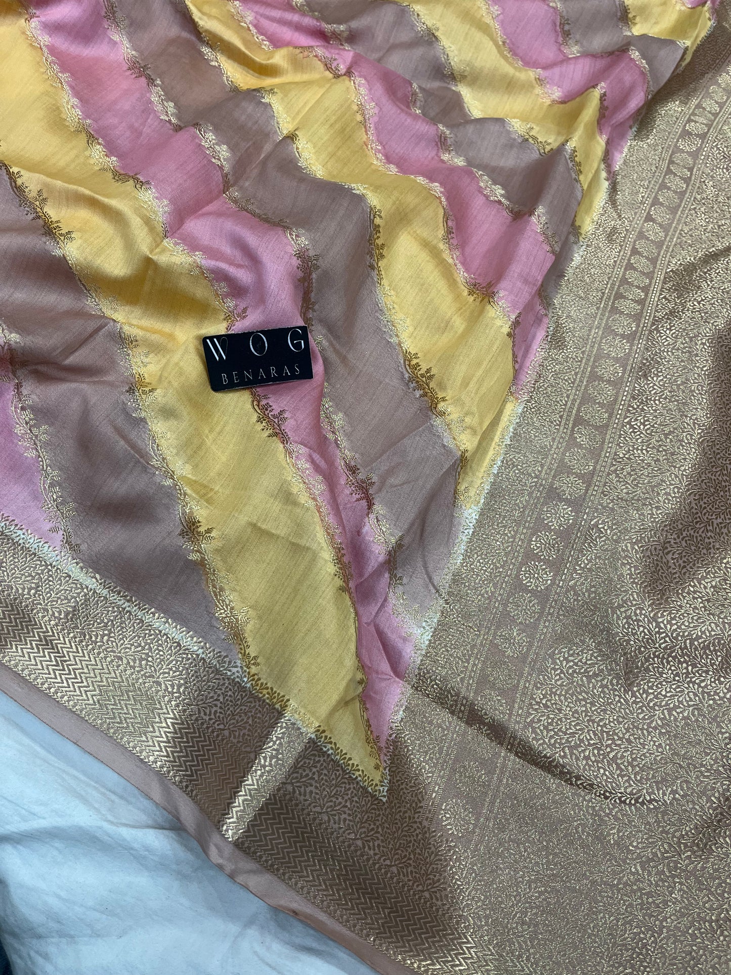 Pure Chiniya Silk In Butterscotch Rangkat