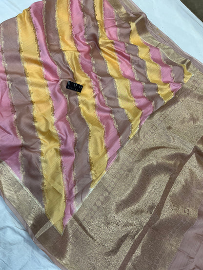 Pure Chiniya Silk In Butterscotch Rangkat