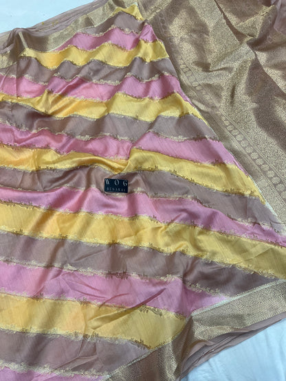 Pure Chiniya Silk In Butterscotch Rangkat