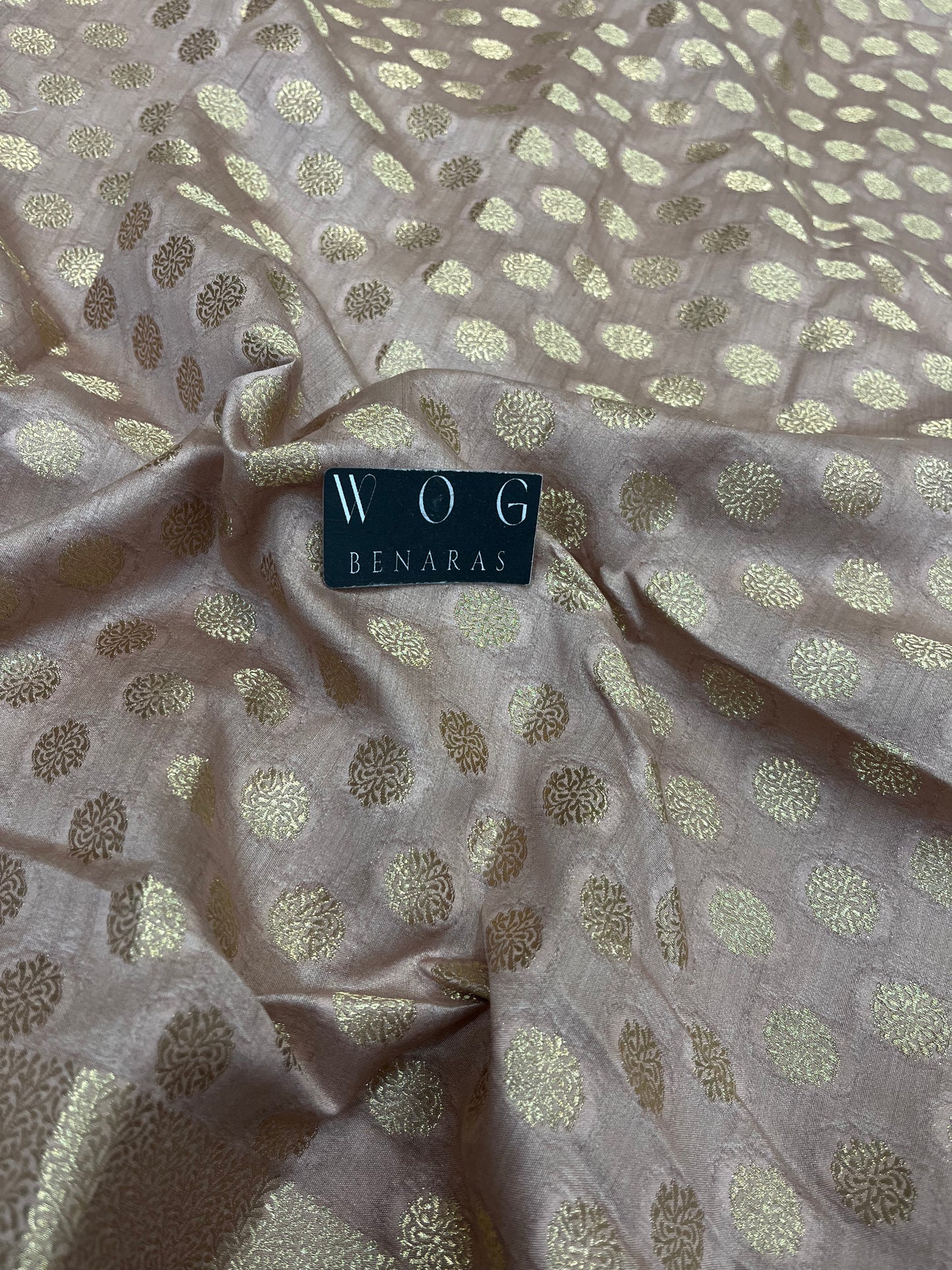 Pure Chiniya Silk In Butterscotch Rangkat