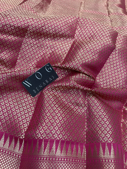 Pure Chiniya Silk Gazari Pink