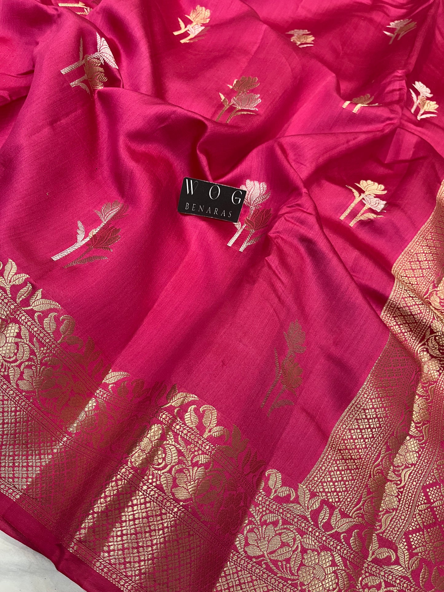 Pure Chiniya Silk Gazari Pink