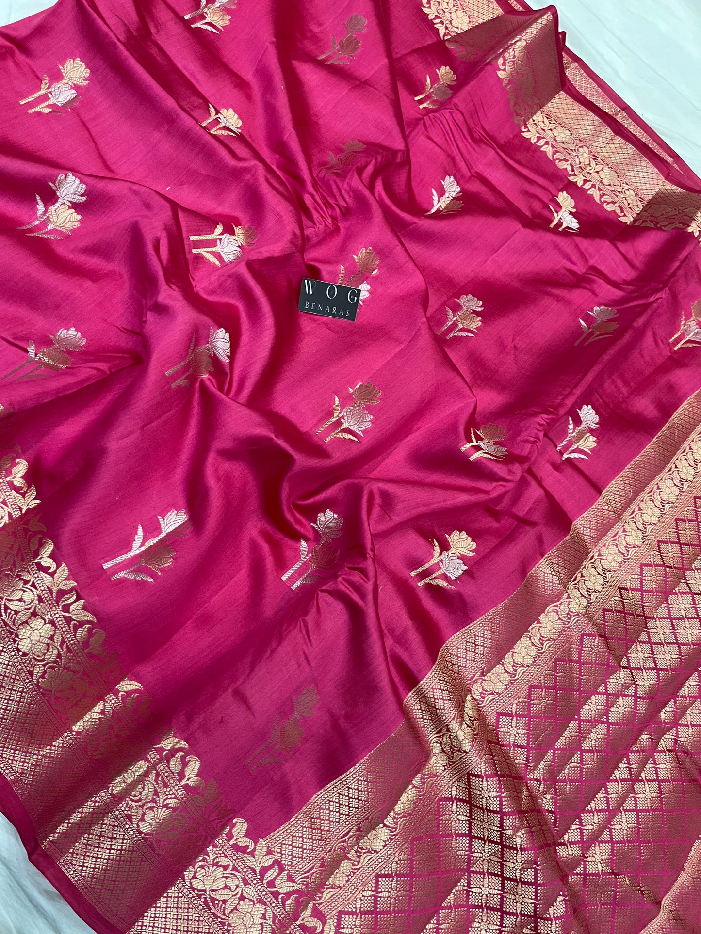 Pure Chiniya Silk Gazari Pink