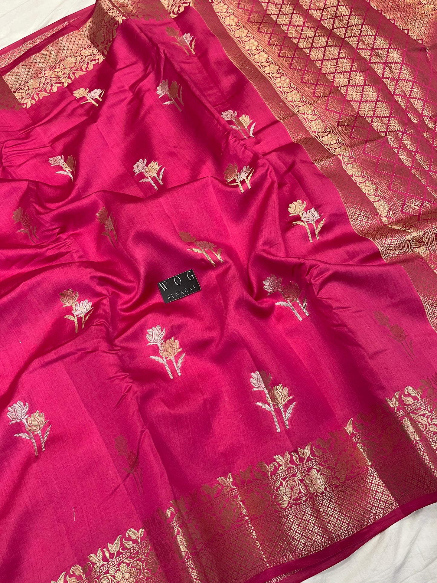 Pure Chiniya Silk Gazari Pink