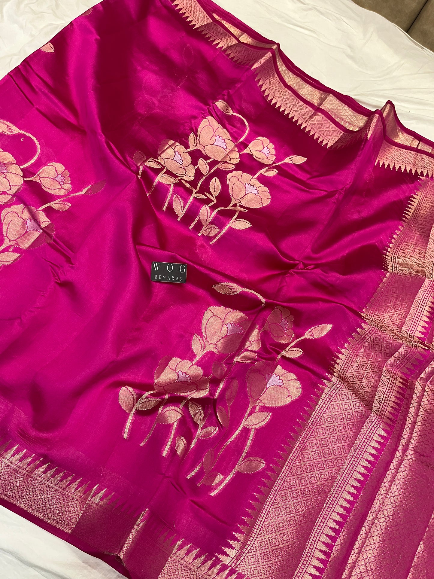 Pure Mango Silk In Rani