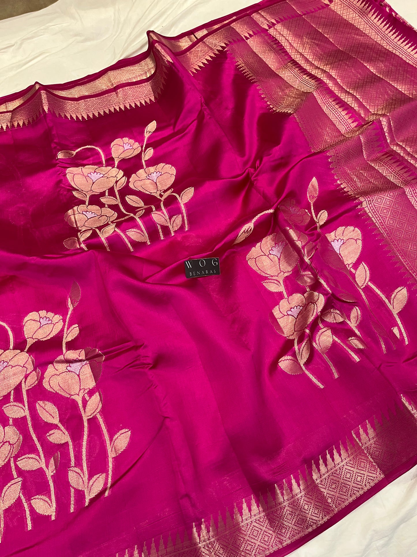 Pure Mango Silk In Rani