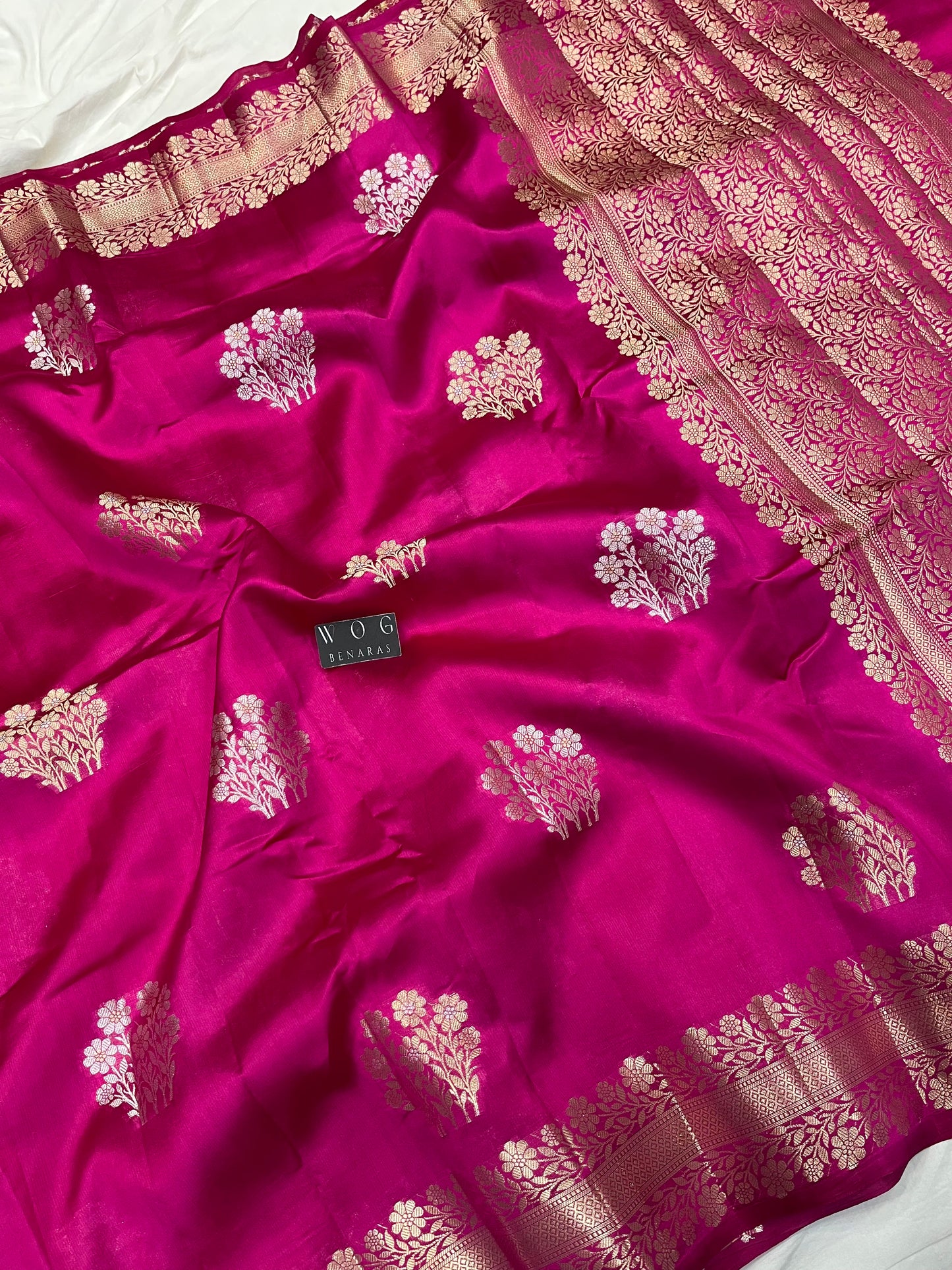 Pure Mango Silk In Rani