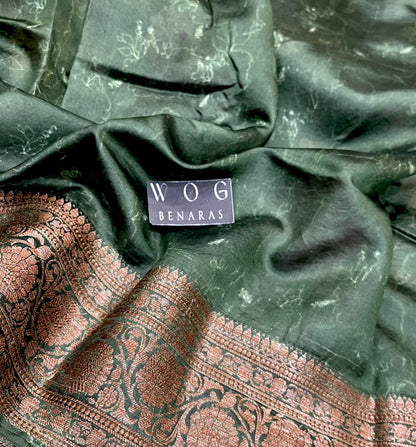 Pure Dupiyan Silk In Bottle Green