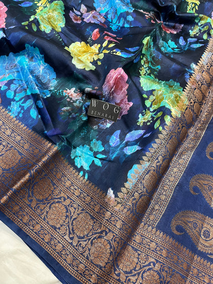 Pure Dupiyan Silk In Blue