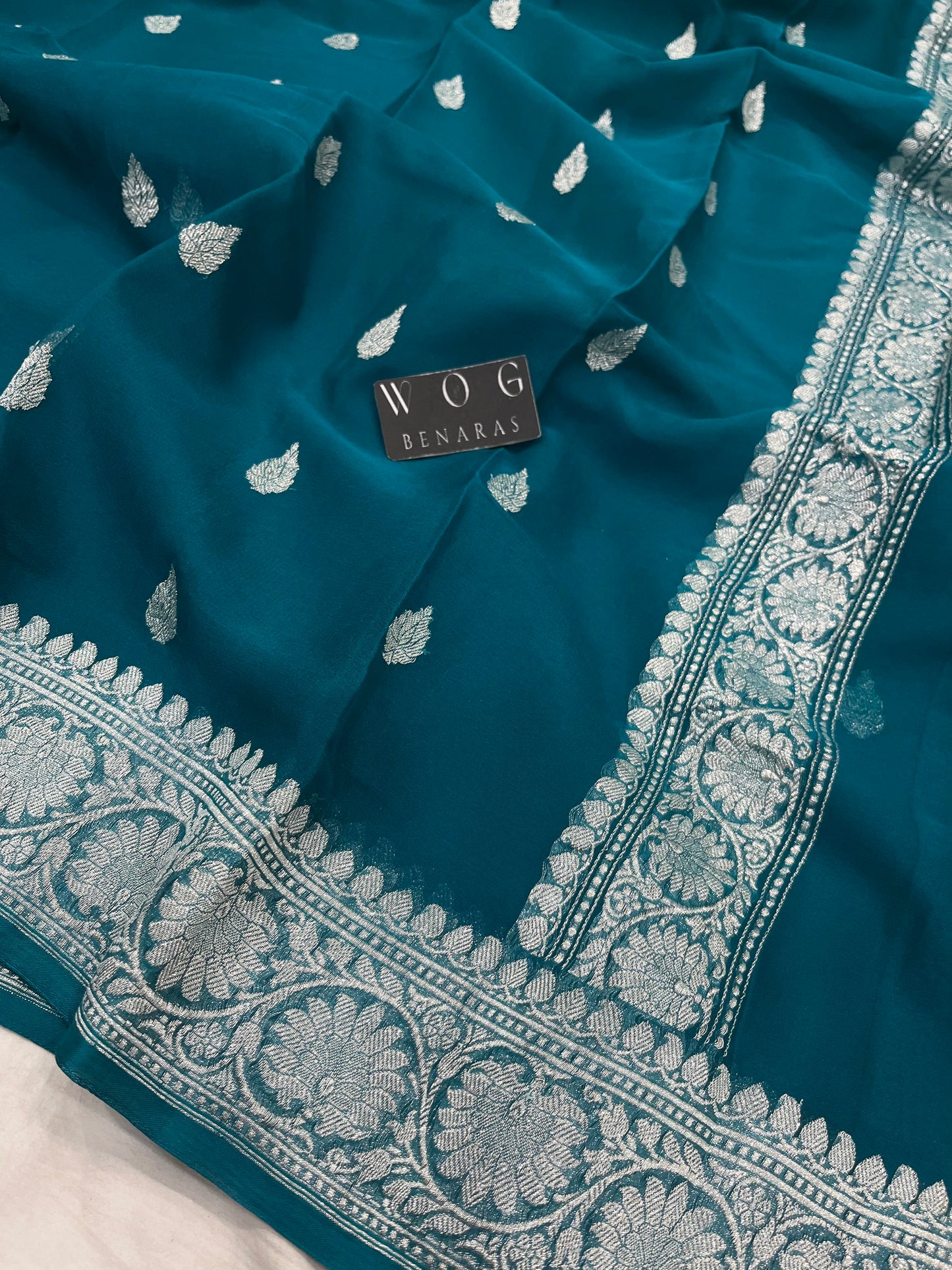 Pure Khaddi Chiffon In Blue