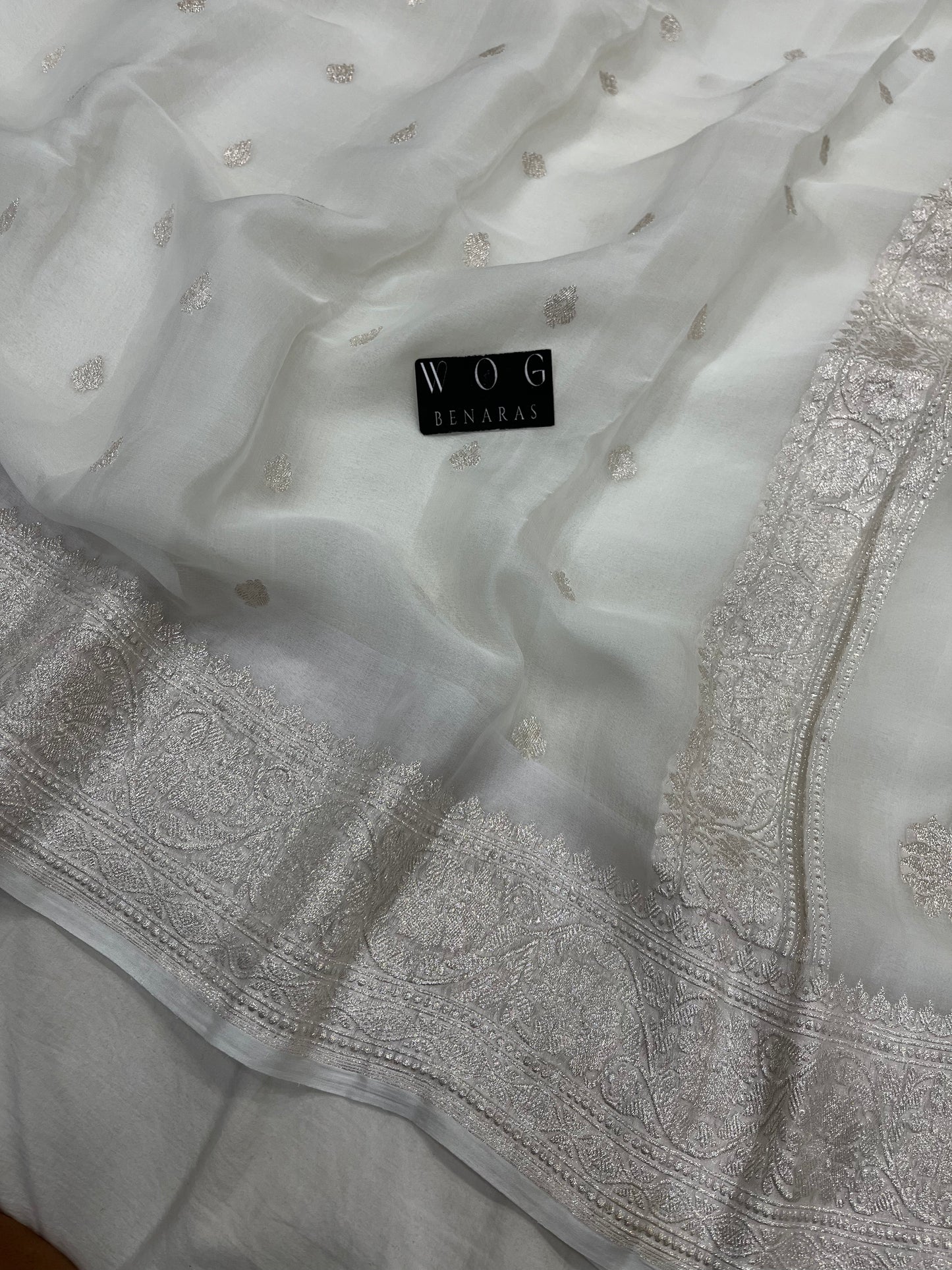 Pure Khaddi Chiffon In White