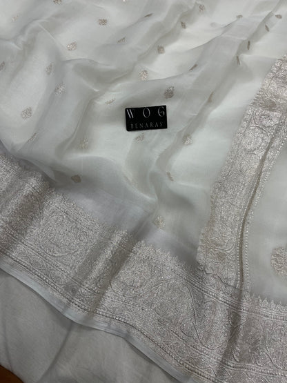 Pure Khaddi Chiffon In White