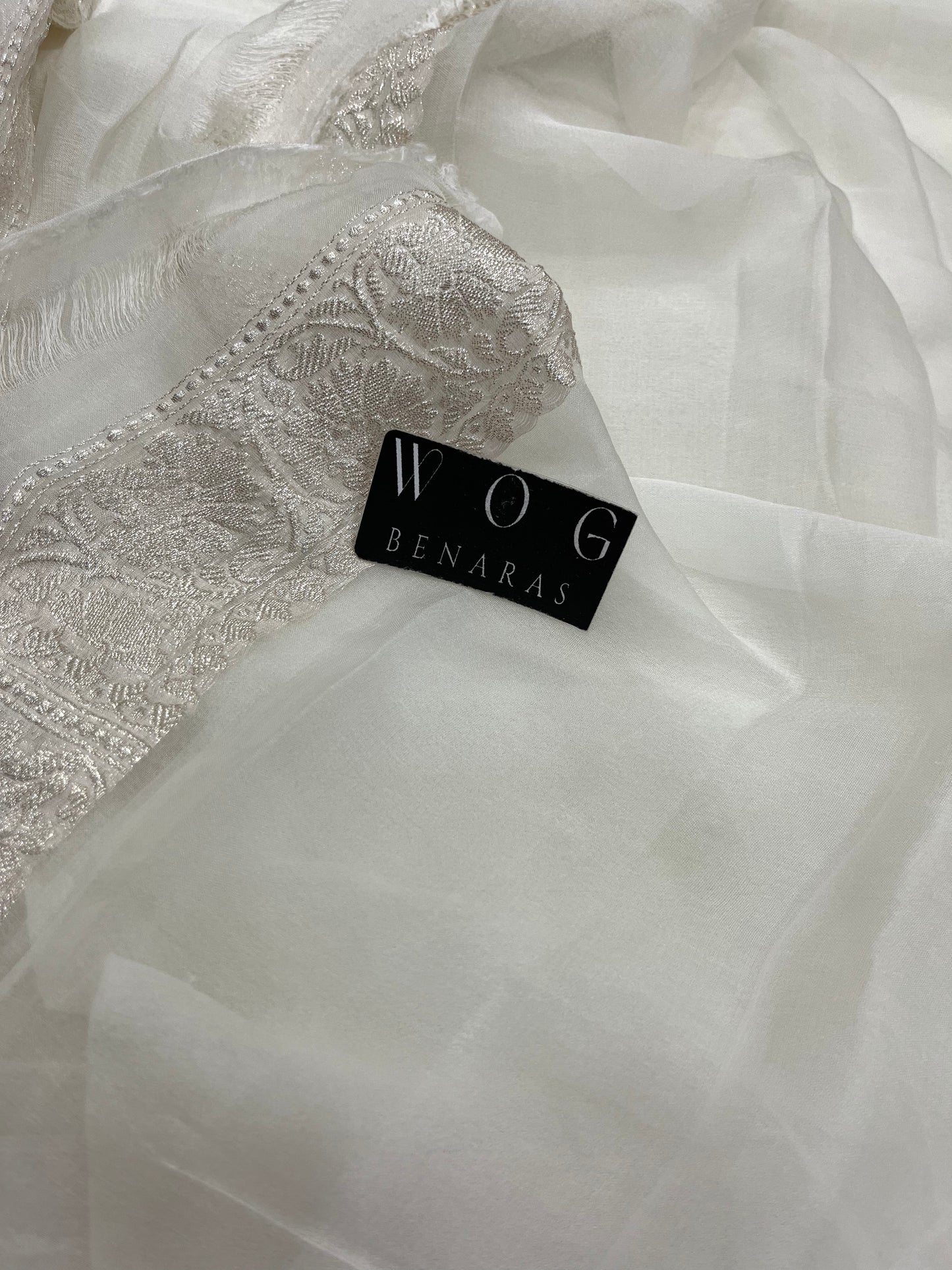 Pure Khaddi Chiffon In White