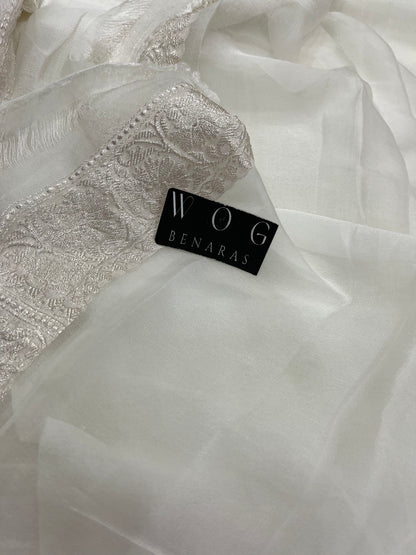 Pure Khaddi Chiffon In White