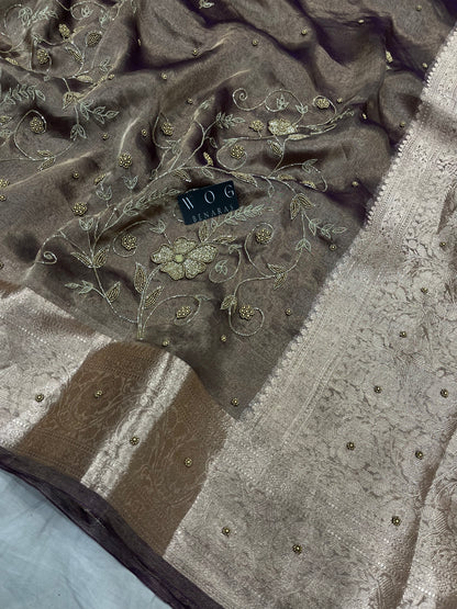 Pure Tissue Silk With Handwork